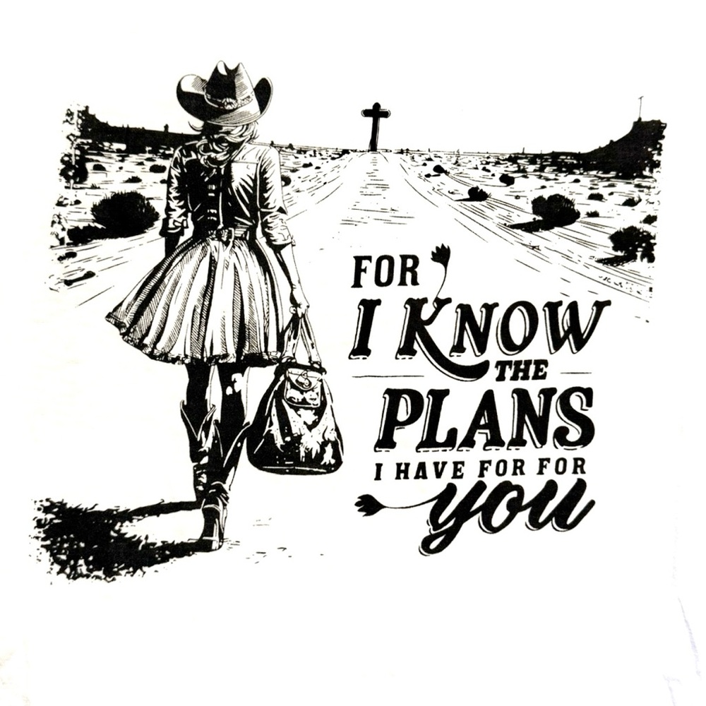 White Graphic Women's Short Sleeve T-Shirt "For I know the Plans I have for You"